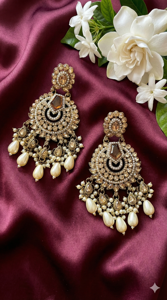 Ziva Pearl Statement Earrings